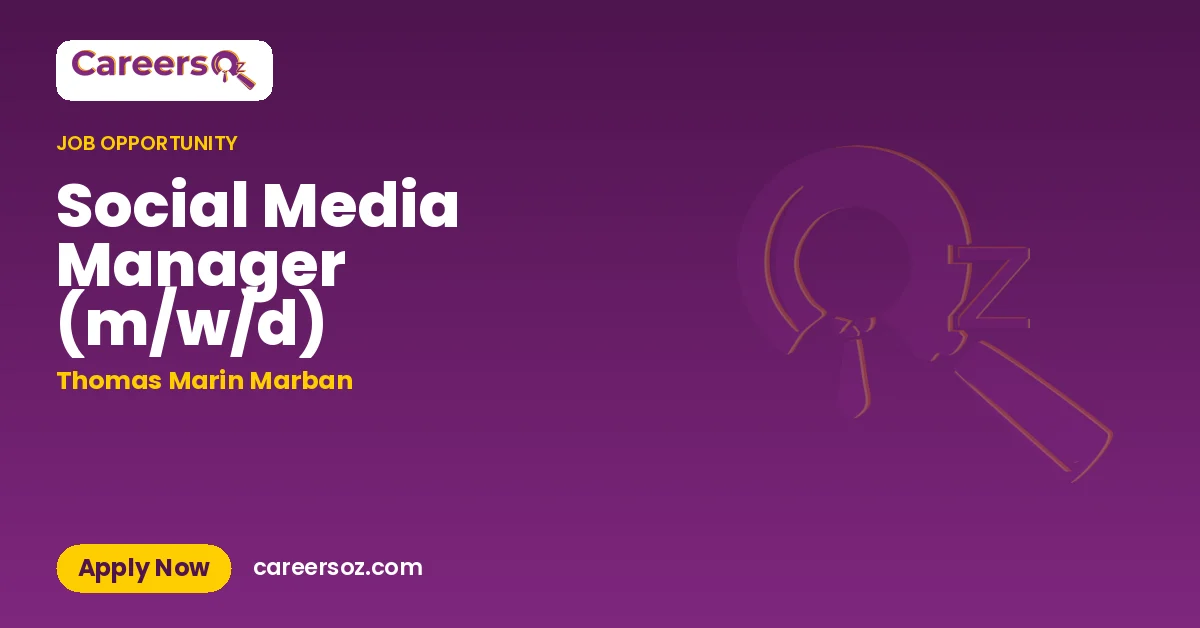 Social Media Manager (m/w/d) – Thomas Marin Marban