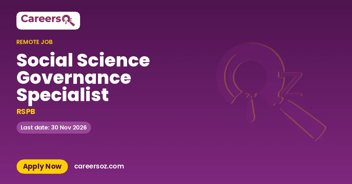 Social Science Governance Specialist – RSPB