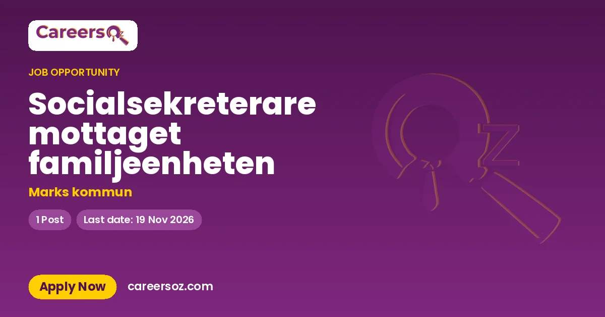 Socialsekreterare mottaget familjeenheten – Marks kommun