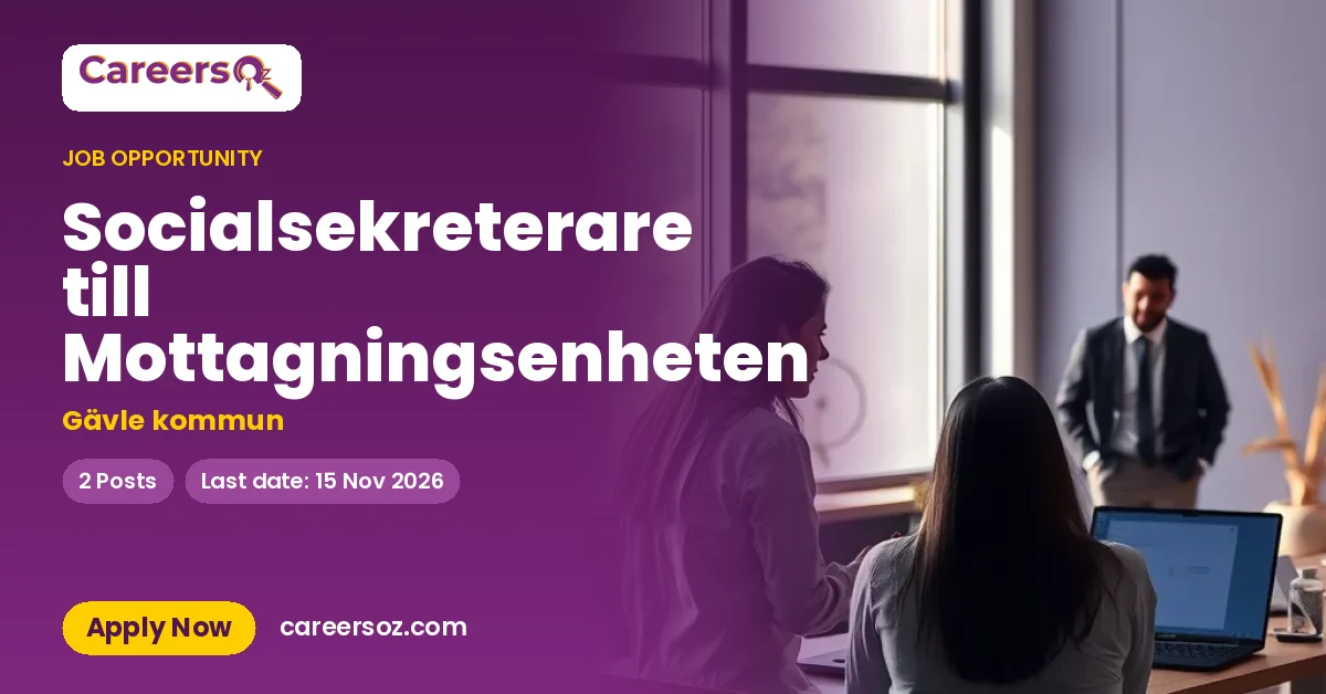 Socialsekreterare till Mottagningsenheten – Gävle kommun