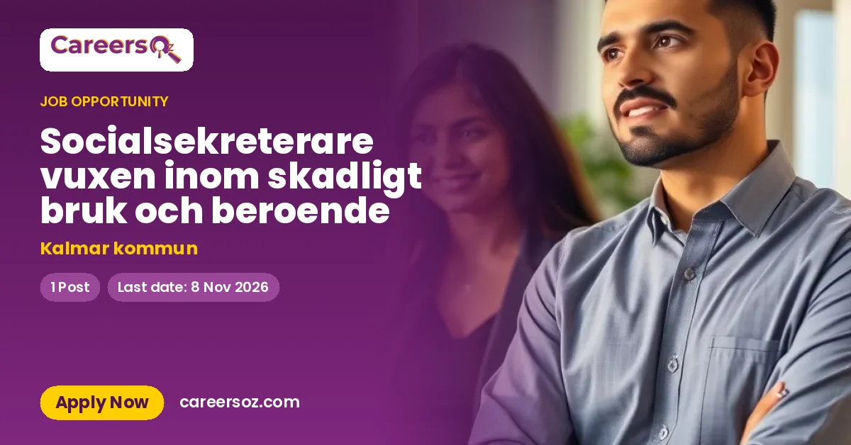 Socialsekreterare vuxen inom skadligt bruk och beroende – Kalmar kommun