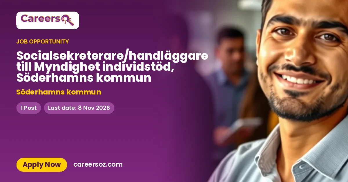 Socialsekreterare/handläggare till Myndighet individstöd, Söderhamns kommun – Söderhamns kommun