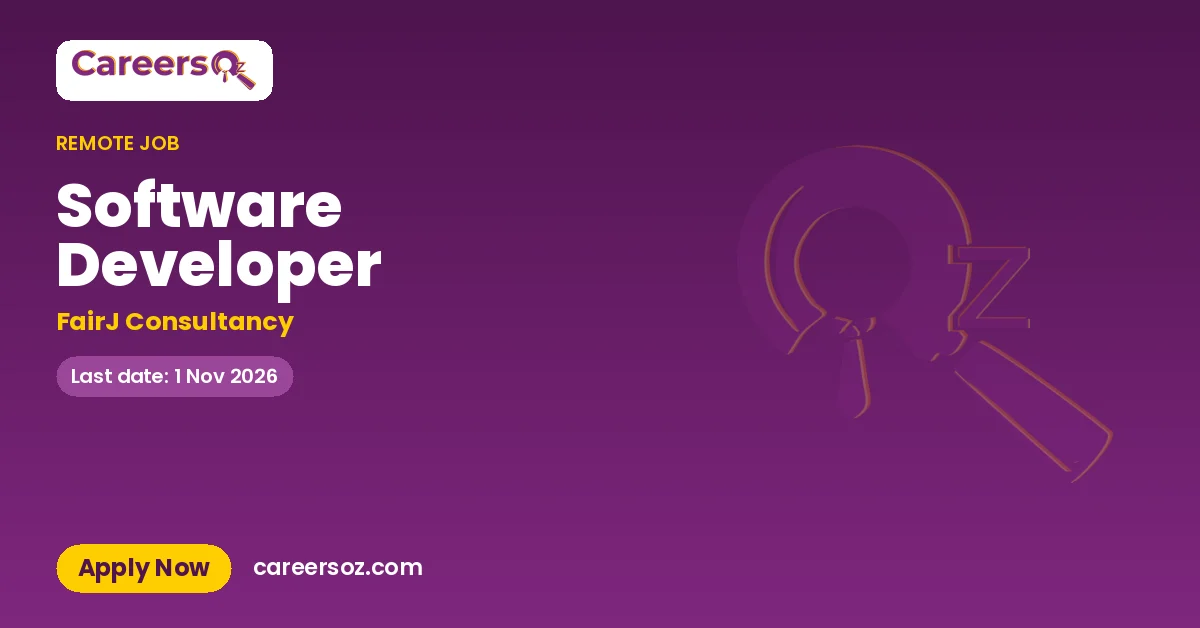 Software Developer – FairJ Consultancy