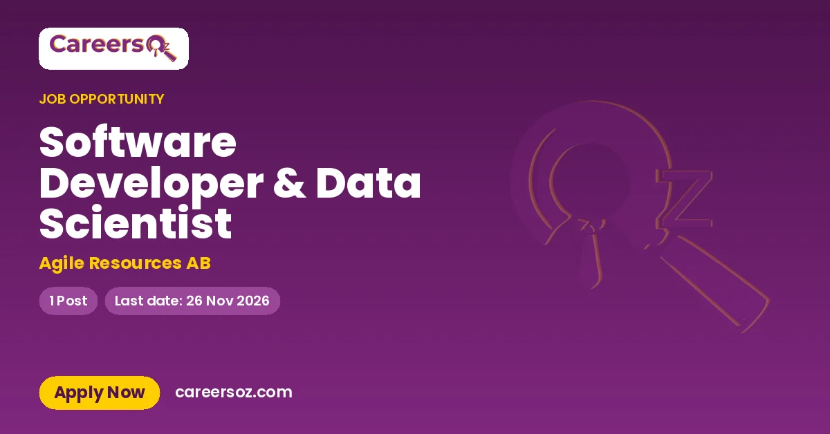 Software Developer & Data Scientist – Agile Resources AB