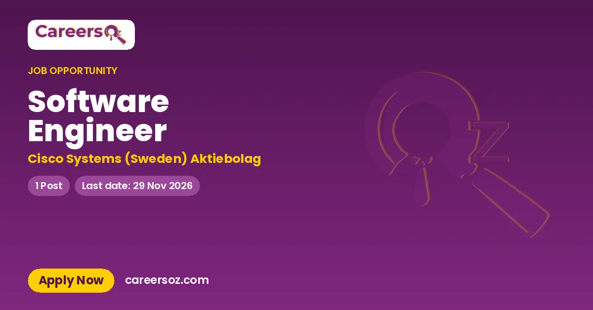 Software Engineer – Cisco Systems (Sweden) Aktiebolag