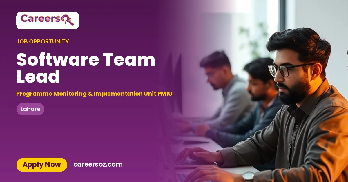 Software Team Lead – Programme Monitoring & Implementation Unit PMIU