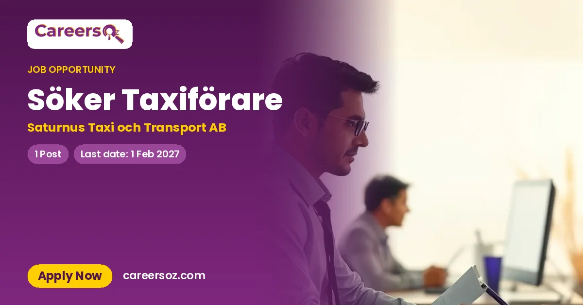 Söker Taxiförare – Saturnus Taxi och Transport AB
