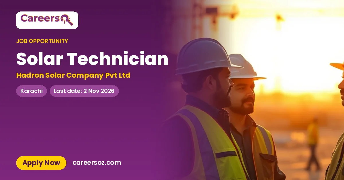 Solar Technician – Hadron Solar Company Pvt Ltd