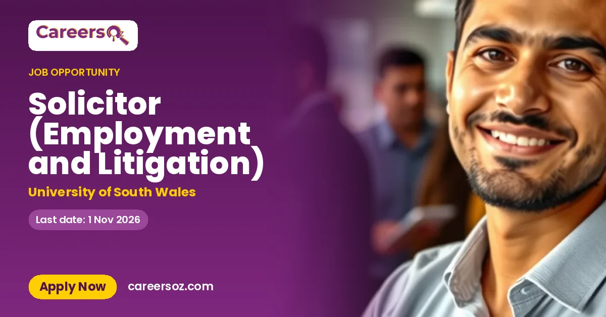 Solicitor (Employment and Litigation) – University of South Wales