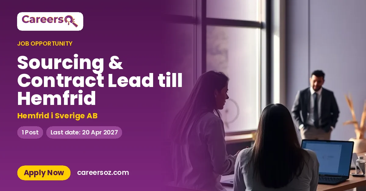 Sourcing & Contract Lead till Hemfrid – Hemfrid i Sverige AB