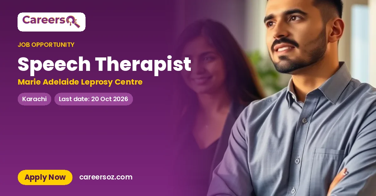 Speech Therapist – Marie Adelaide Leprosy Centre