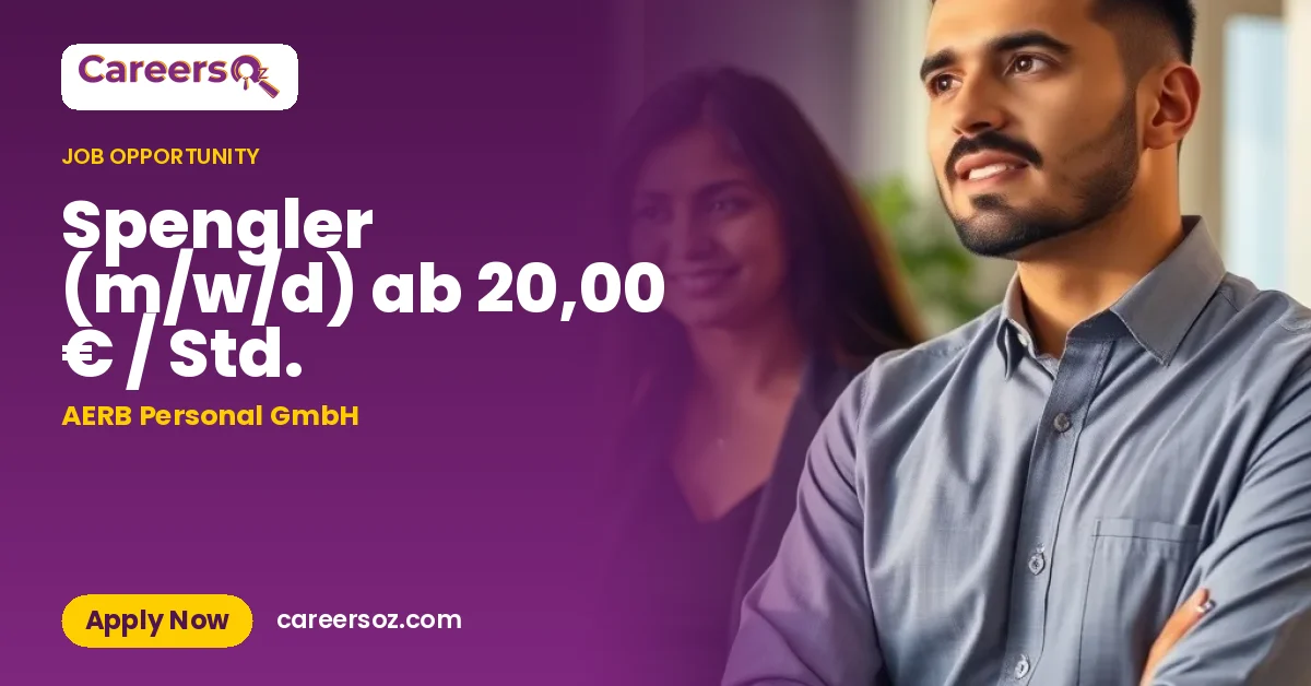 Spengler (m/w/d) ab 20,00 € / Std. – AERB Personal GmbH