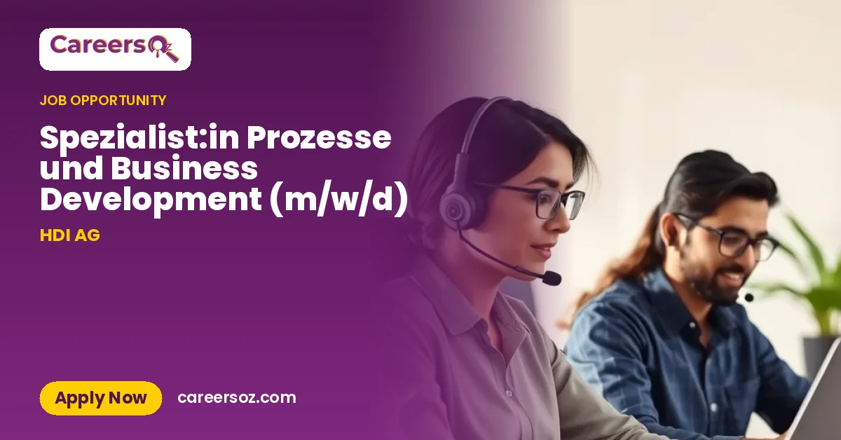 Spezialist:in Prozesse und Business Development (m/w/d) – HDI AG