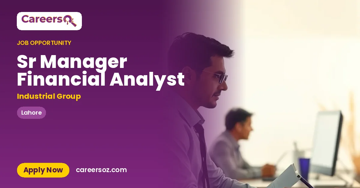 Sr Manager Financial Analyst – Industrial Group