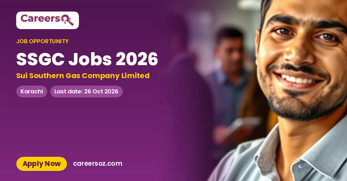 SSGC Jobs 2026 – Sui Southern Gas Company Limited