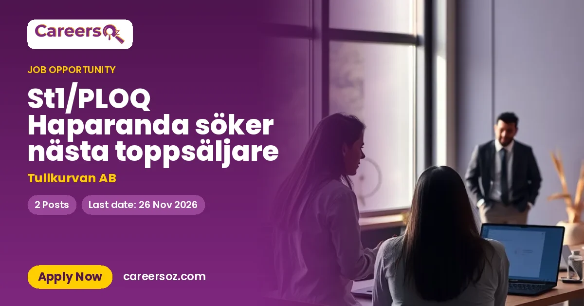 St1/PLOQ Haparanda söker nästa toppsäljare – Tullkurvan AB