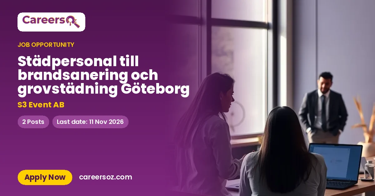 Städpersonal till brandsanering och grovstädning Göteborg – S3 Event AB