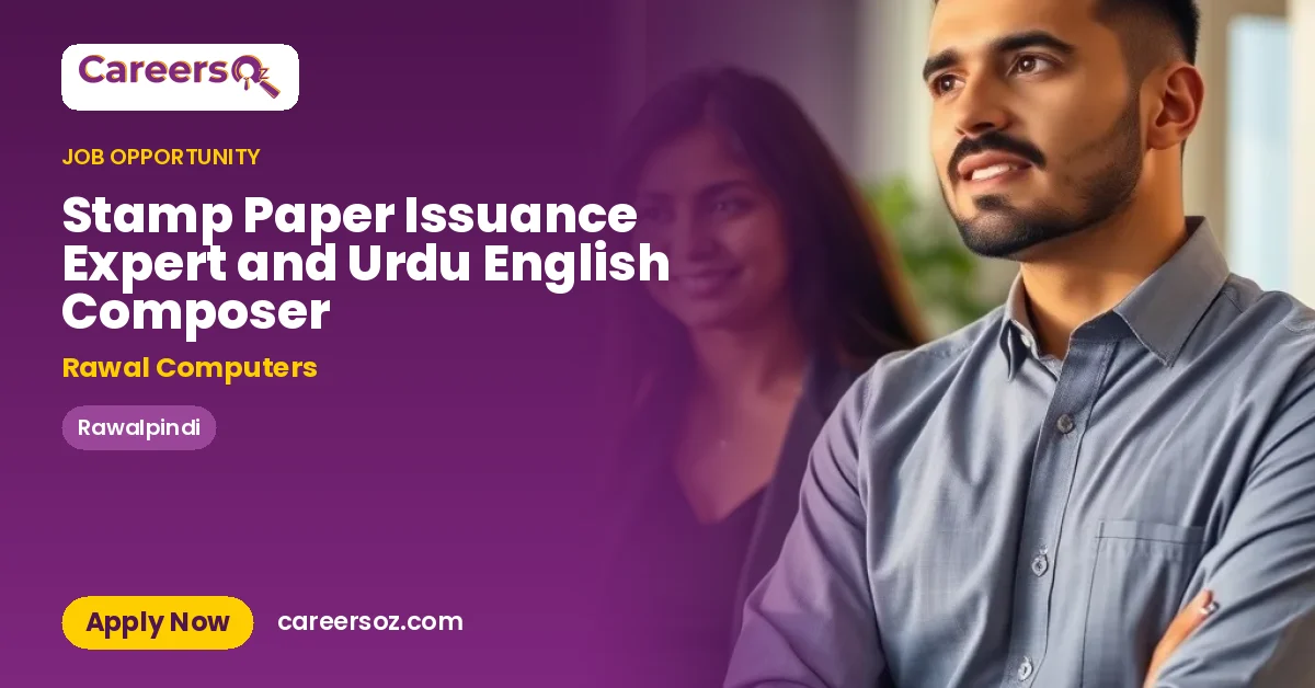 Stamp Paper Issuance Expert and Urdu English Composer – Rawal Computers