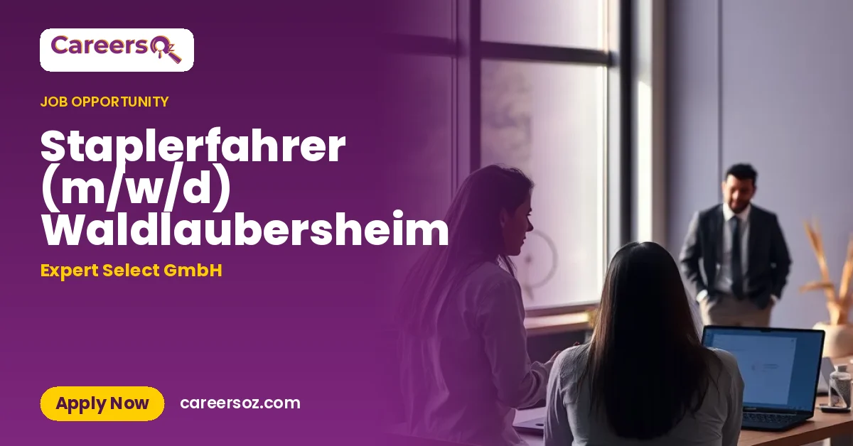 Staplerfahrer (m/w/d) Waldlaubersheim – Expert Select GmbH