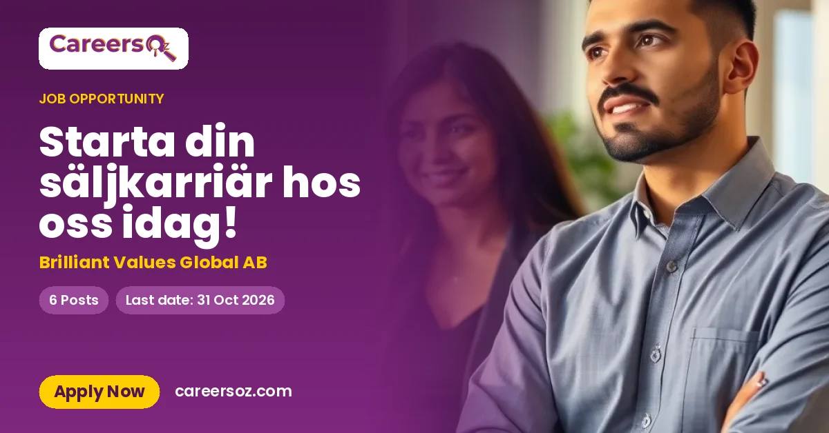 Starta din säljkarriär hos oss idag! – Brilliant Values Global AB