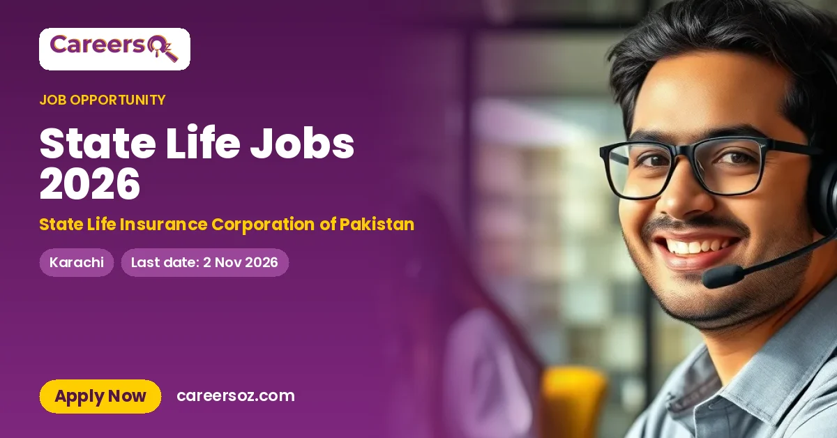 State Life Jobs 2026 – State Life Insurance Corporation of Pakistan