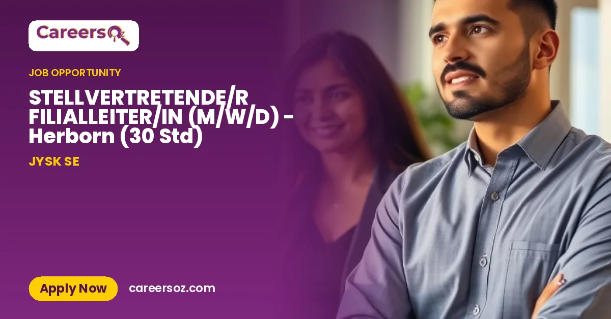 STELLVERTRETENDE/R FILIALLEITER/IN (M/W/D) - Herborn (30 Std) – JYSK SE