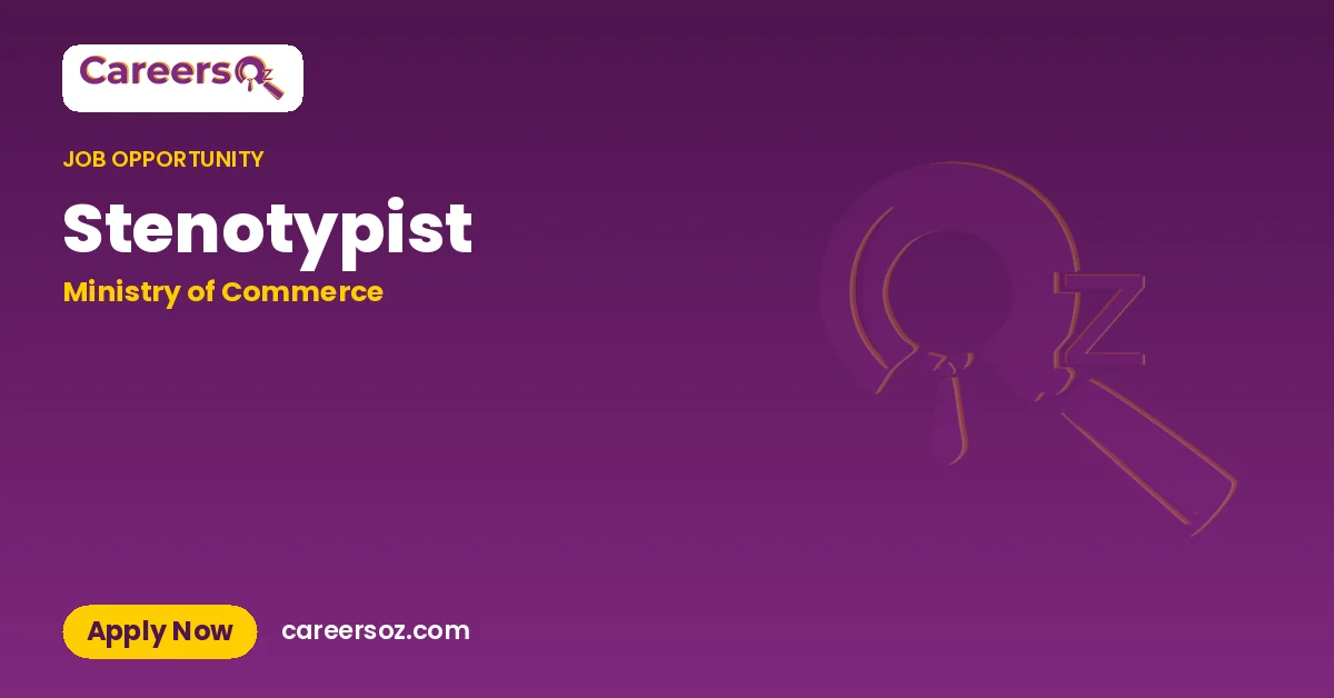Stenotypist – Ministry of Commerce