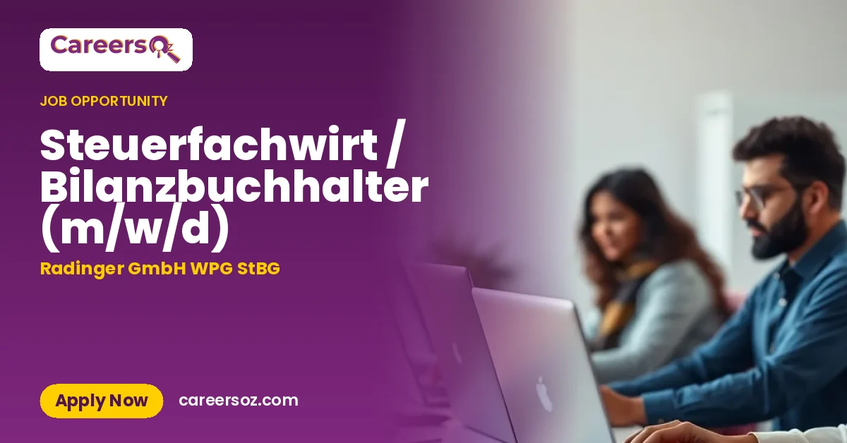 Steuerfachwirt / Bilanzbuchhalter (m/w/d) – Radinger GmbH WPG StBG