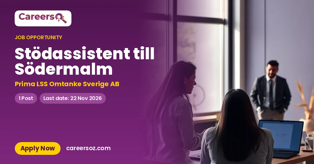 Stödassistent till Södermalm – Prima LSS Omtanke Sverige AB