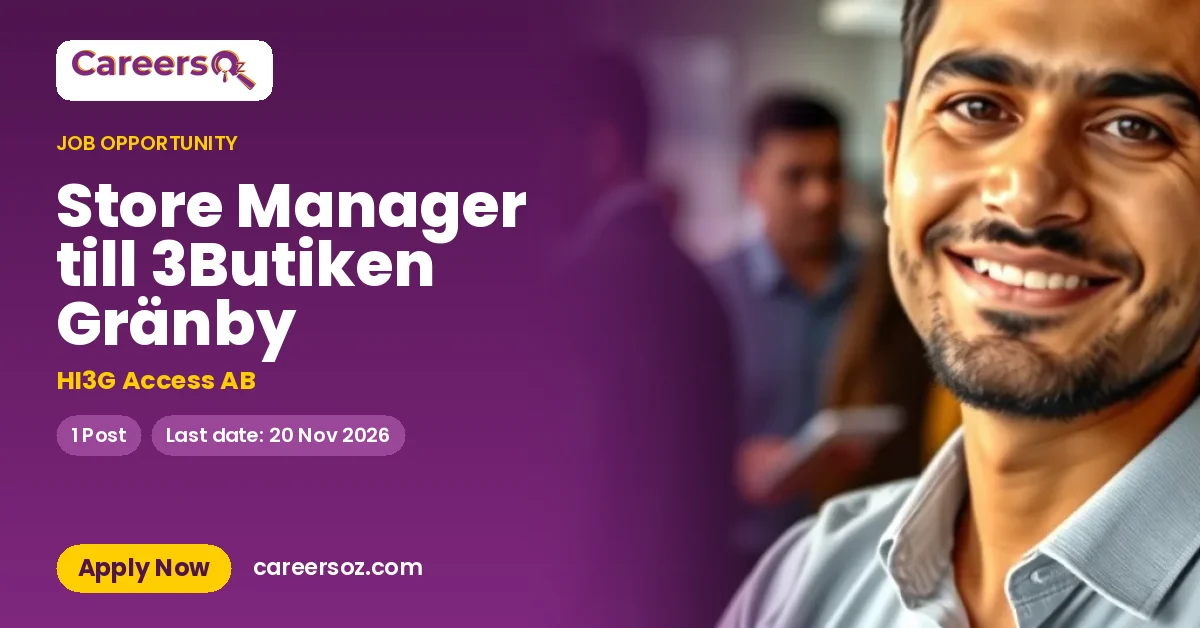 Store Manager till 3Butiken Gränby – HI3G Access AB