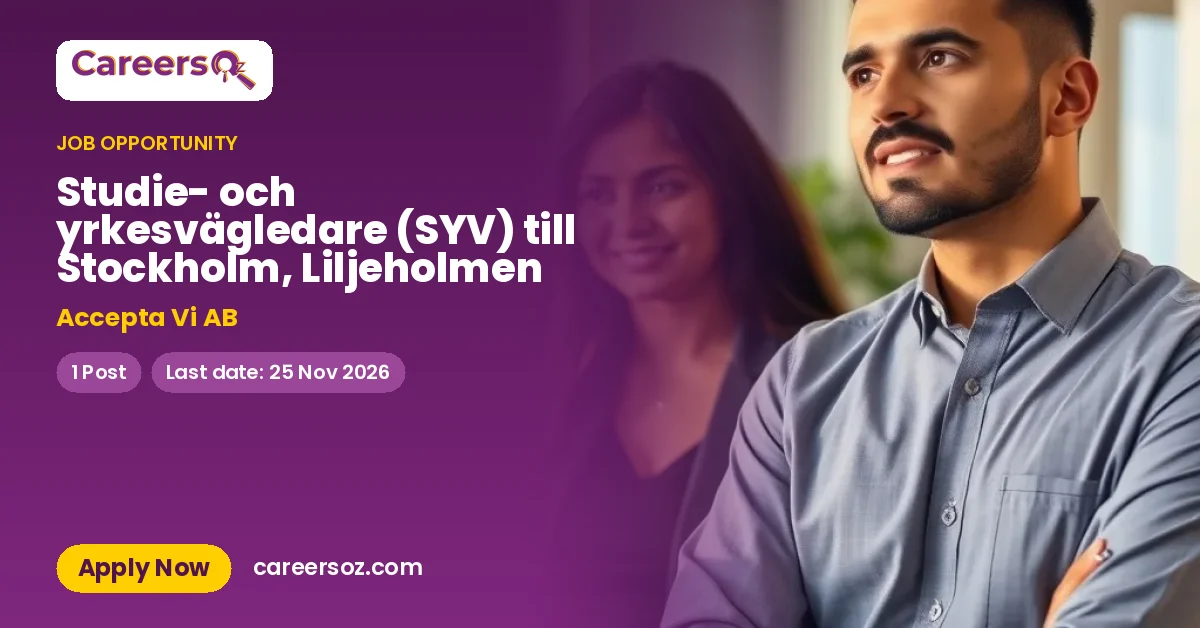 Studie- och yrkesvägledare (SYV) till Stockholm, Liljeholmen – Accepta Vi AB