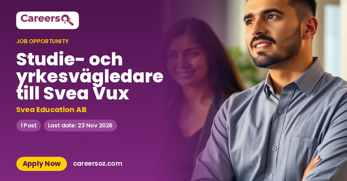 Studie- och yrkesvägledare till Svea Vux – Svea Education AB