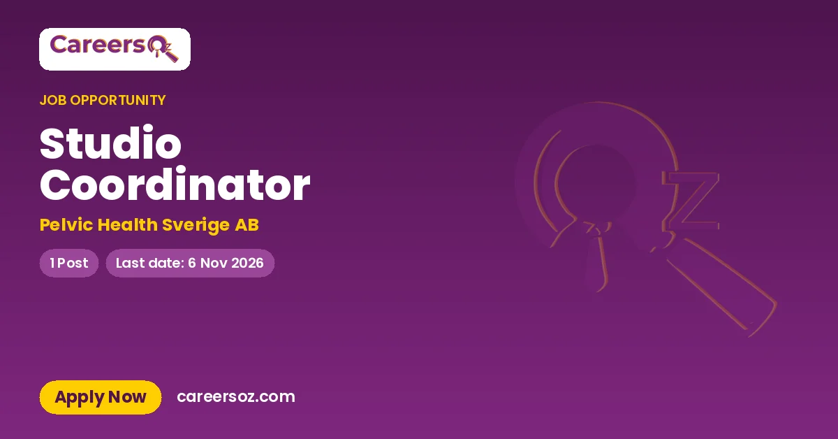 Studio Coordinator – Pelvic Health Sverige AB