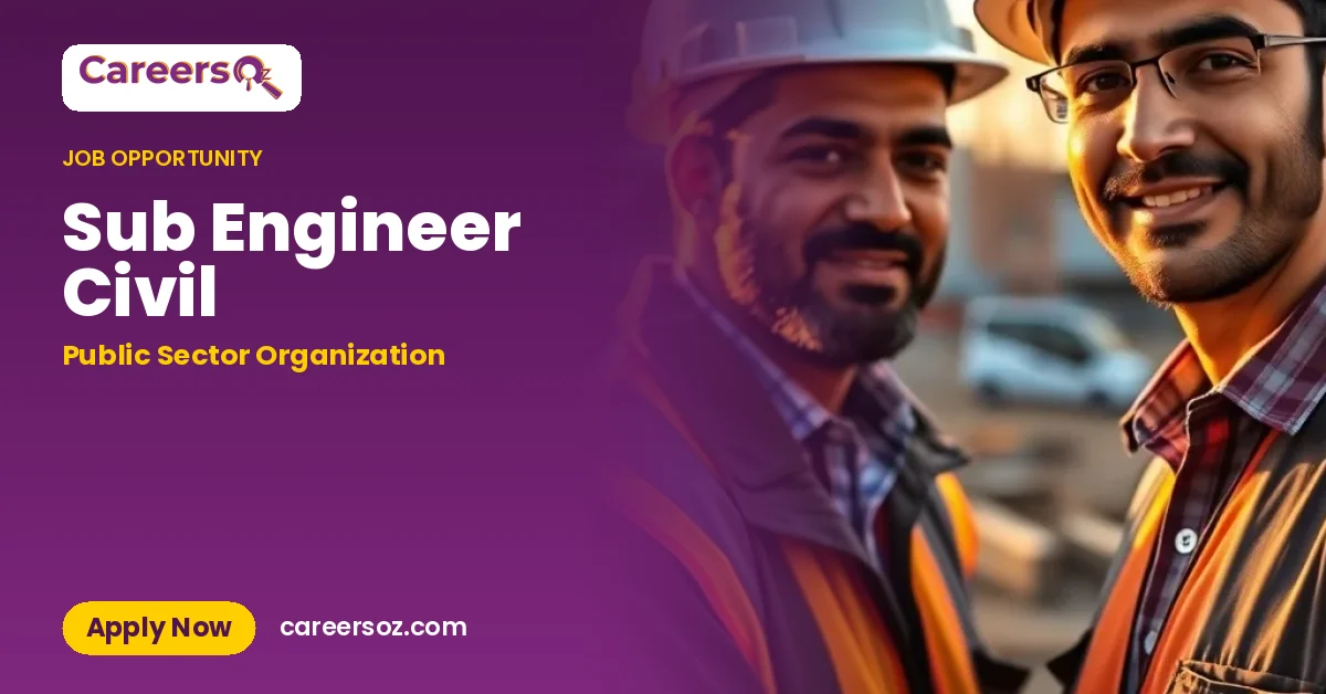 Sub Engineer Civil – Public Sector Organization