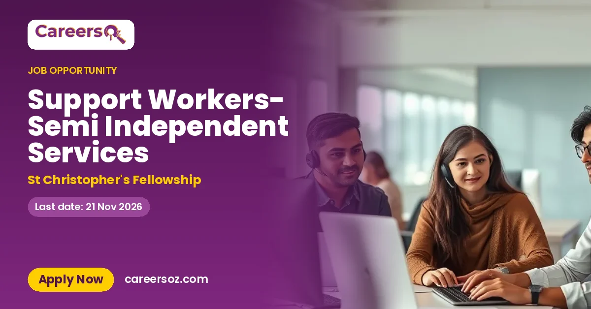 Support Workers- Semi Independent Services – St Christopher's Fellowship