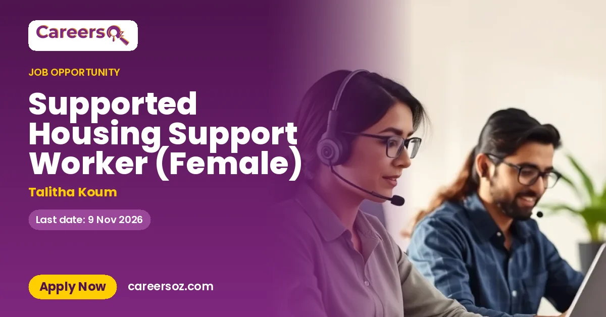 Supported Housing Support Worker (Female) – Talitha Koum