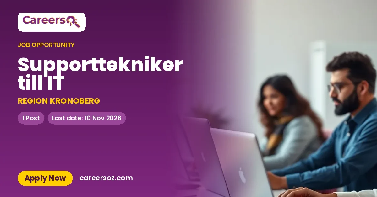 Supporttekniker till IT – REGION KRONOBERG