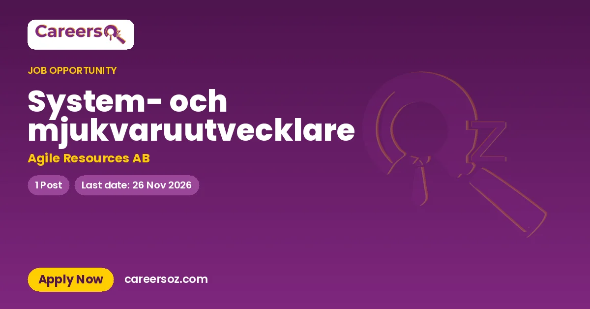 System- och mjukvaruutvecklare – Agile Resources AB