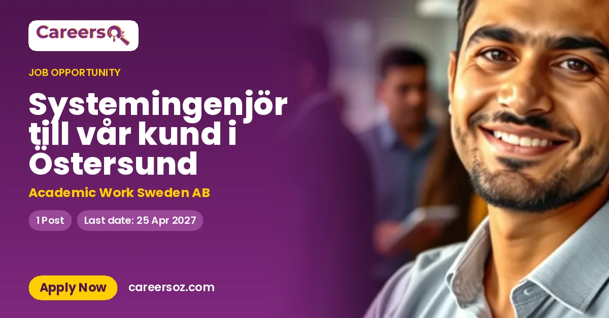 Systemingenjör till vår kund i Östersund – Academic Work Sweden AB
