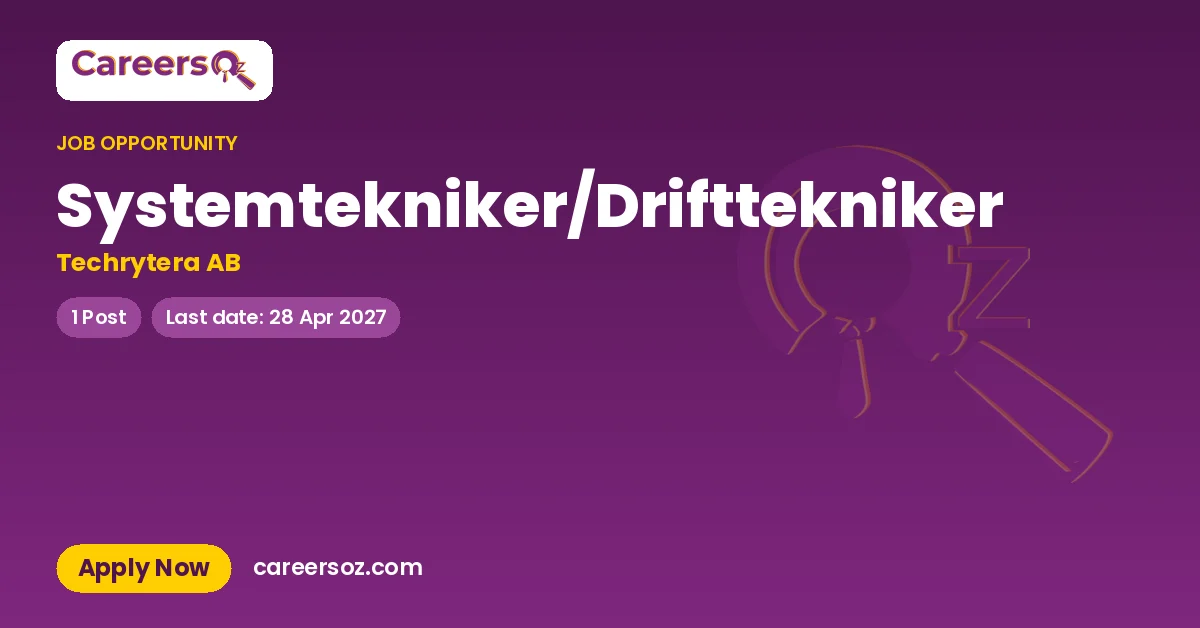 Systemtekniker/Drifttekniker – Techrytera AB