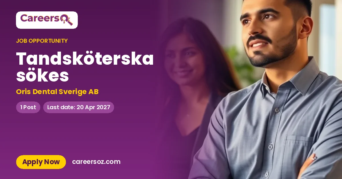 Tandsköterska sökes – Oris Dental Sverige AB