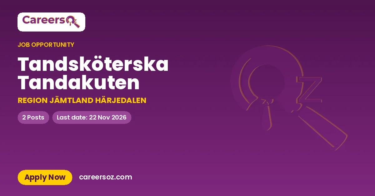 Tandsköterska Tandakuten – REGION JÄMTLAND HÄRJEDALEN