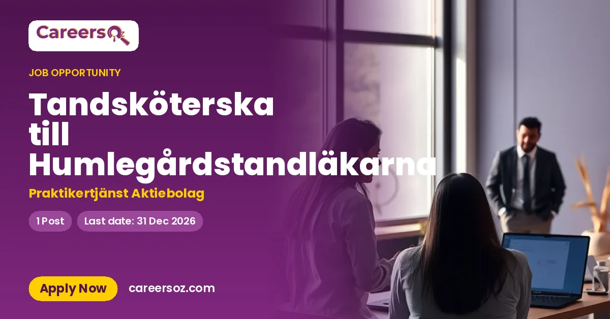 Tandsköterska till Humlegårdstandläkarna – Praktikertjänst Aktiebolag