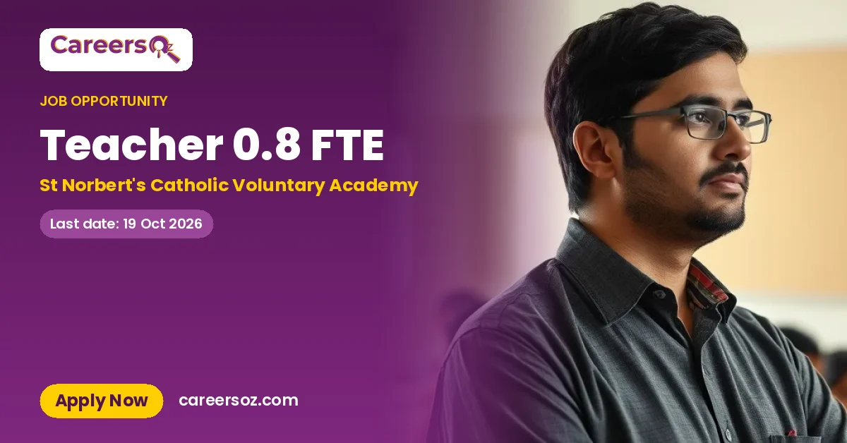 Teacher 0.8 FTE – St Norbert's Catholic Voluntary Academy