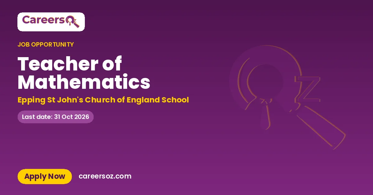 Teacher of Mathematics – Epping St John's Church of England School