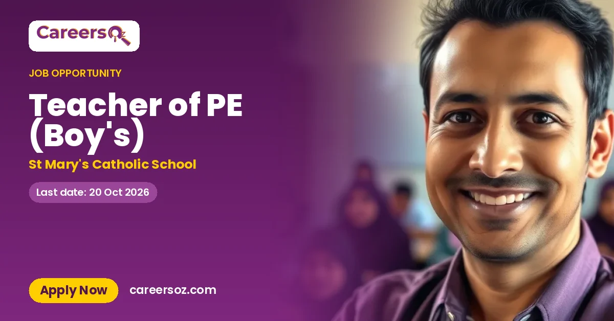 Teacher of PE (Boy's) – St Mary's Catholic School