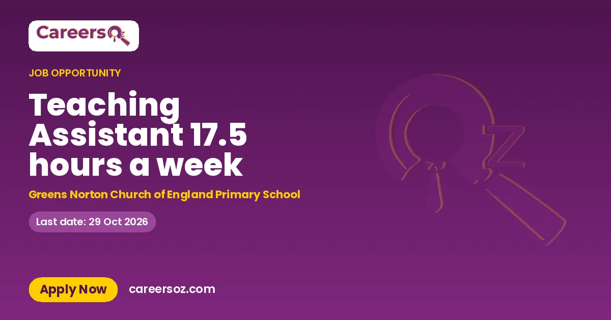 Teaching Assistant 17.5 hours a week – Greens Norton Church of England Primary School