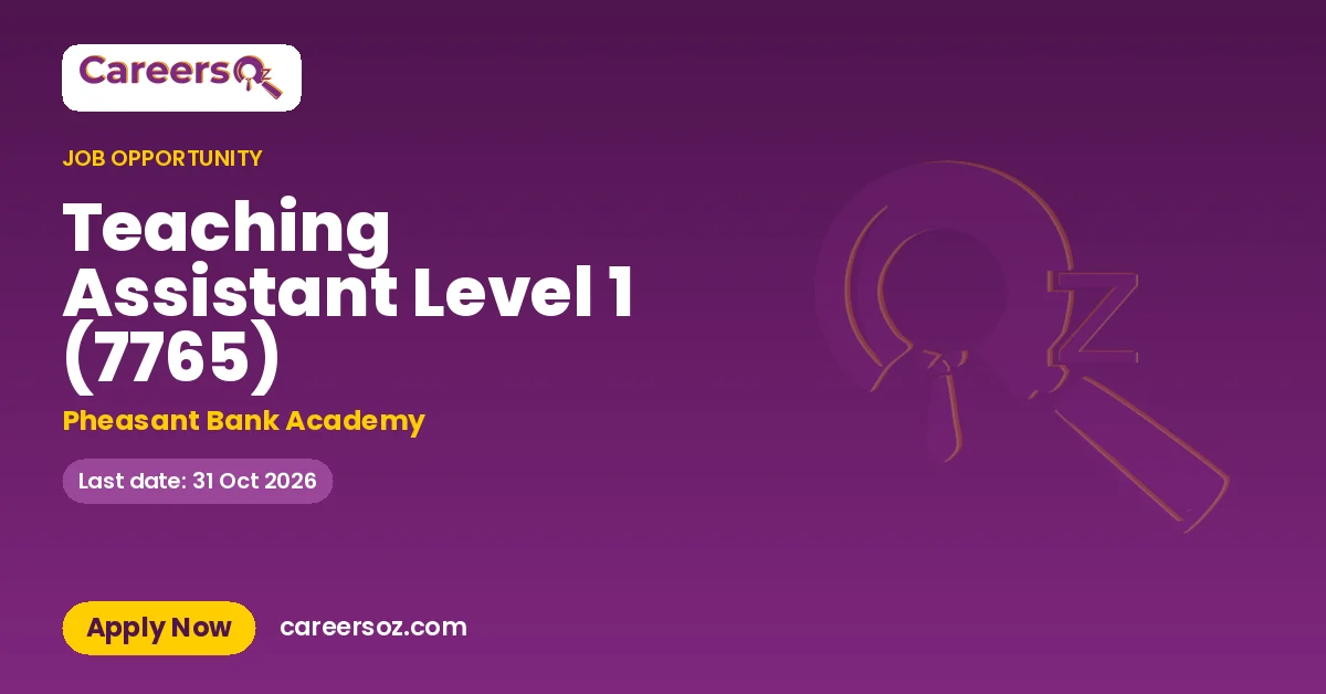 Teaching Assistant Level 1 (7765) – Pheasant Bank Academy
