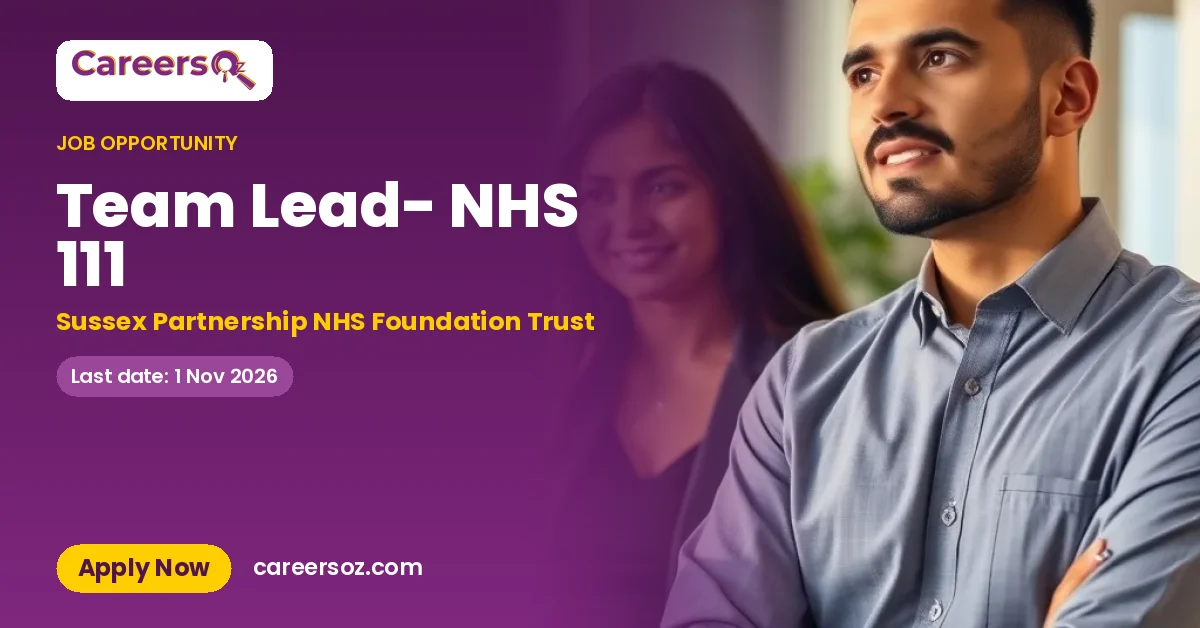 Team Lead- NHS 111 – Sussex Partnership NHS Foundation Trust