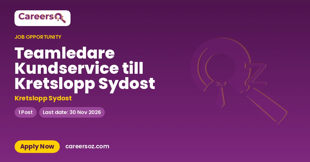 Teamledare Kundservice till Kretslopp Sydost – Kretslopp Sydost